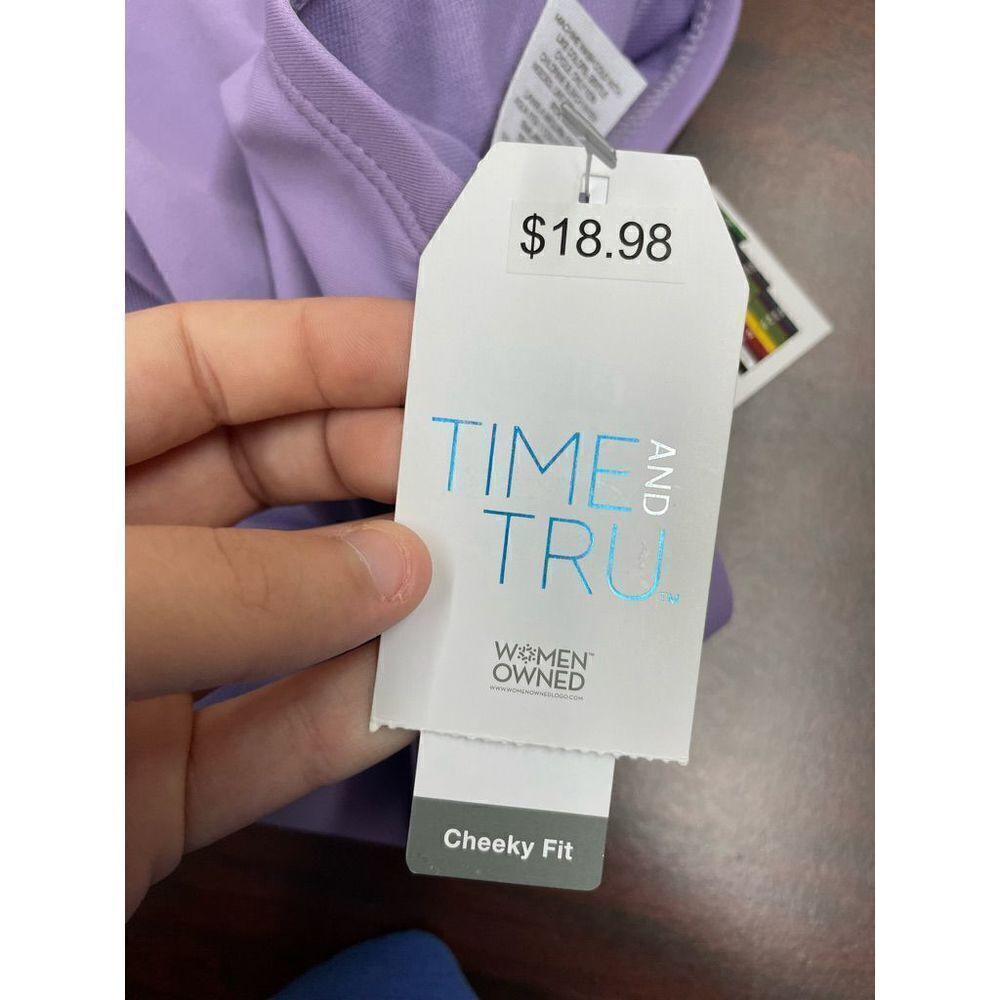 NWT Time and Tru Ruched Back Low Rise Plus Bottom - Picture 3 of 5